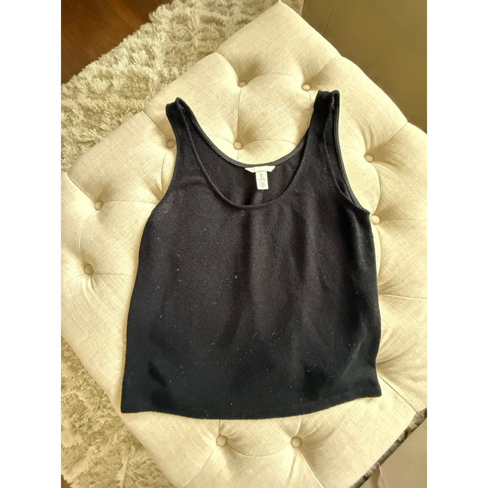 NWOT Women's H&M Black Tank Top Size L